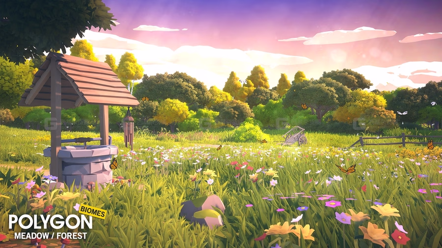 【UE】魔法森林风格化卡通自然生物群系 POLYGON - Nature Biomes - Season One-2-DT.avif