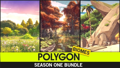 【【UE】魔法森林风格化卡通自然生物群系 POLYGON - Nature Biomes - Season One-FM.jpg