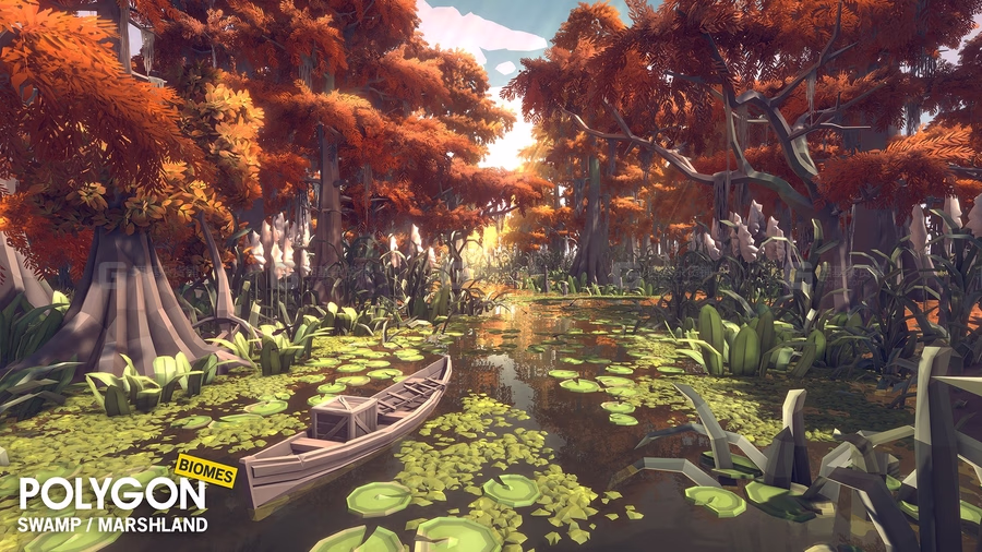 【UE】魔法森林风格化卡通自然生物群系 POLYGON - Nature Biomes - Season One-3-DT.avif